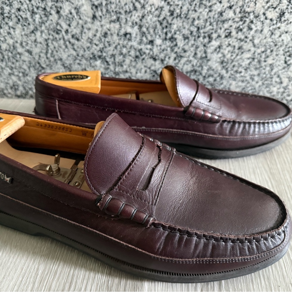 Mephisto Men's Dark Brown Leather Slip-Ons